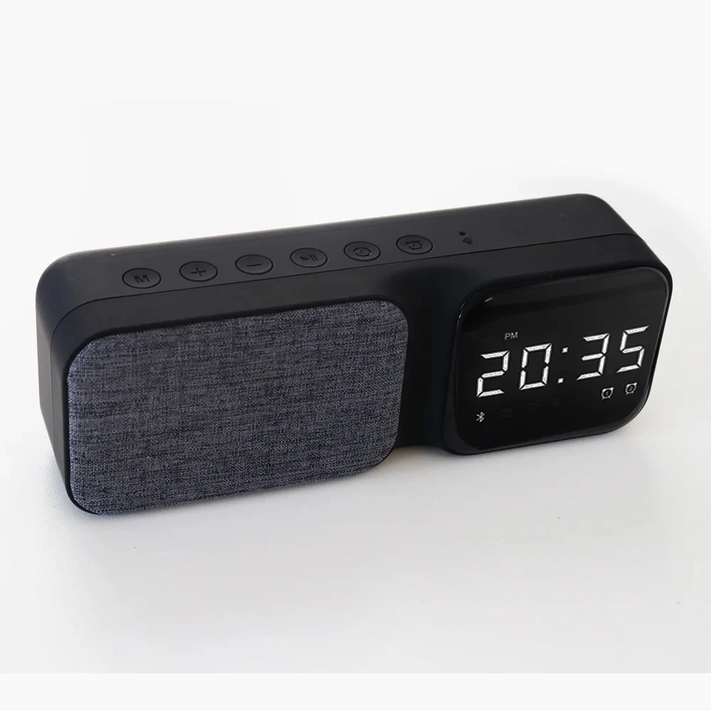 

Лидер продаж, популярные электронные новые часы, тканевые аудио Bluetooth-динамики, настольный динамик, FM-радио