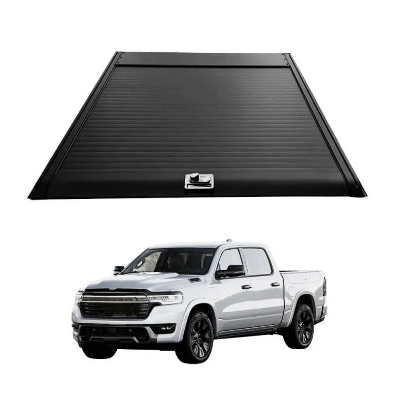 

For 1500 Pickup Truck Exterior Accessory Aluminum Tonneau Cover Retractable and Password-Locked Bed Cover