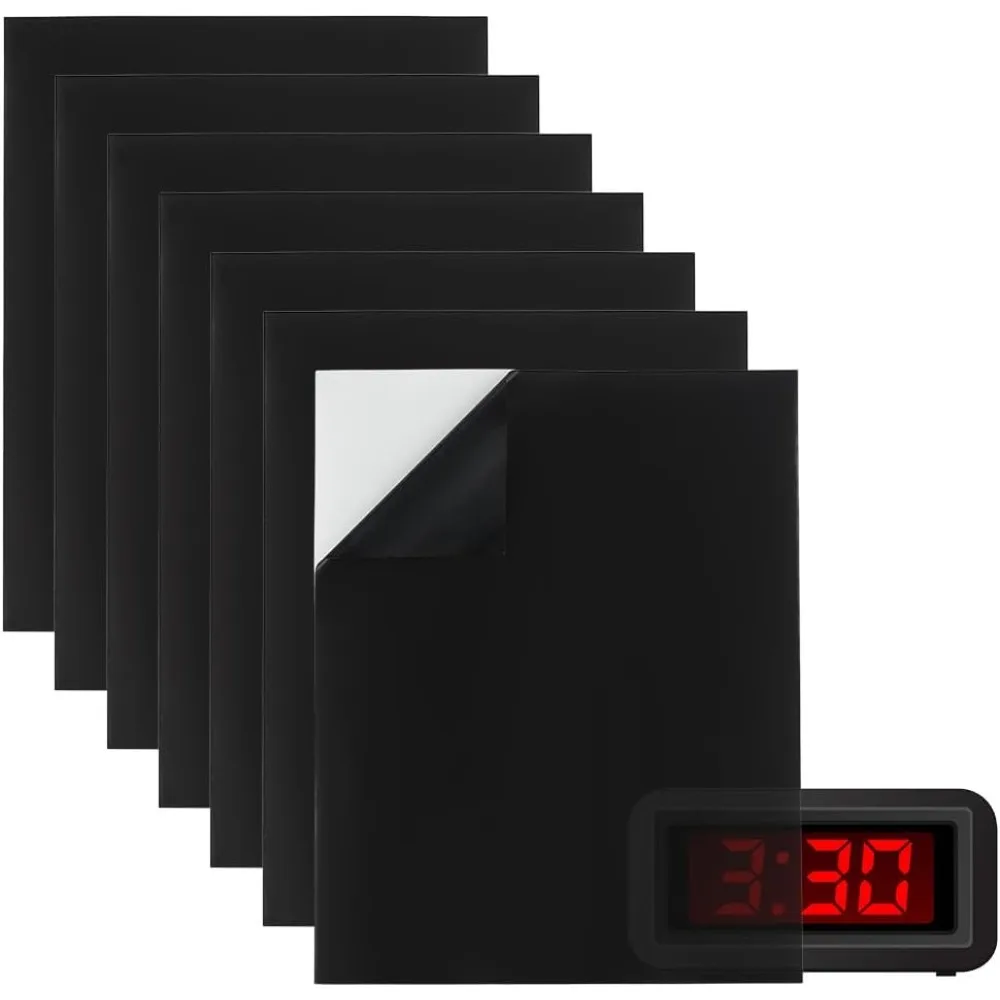

7Sheets Light Blocking Stickers 9.8 * 7.9inch Black LED Light Dimming Stickers Self Adhesive Light Blocking Cover Filter Reduce