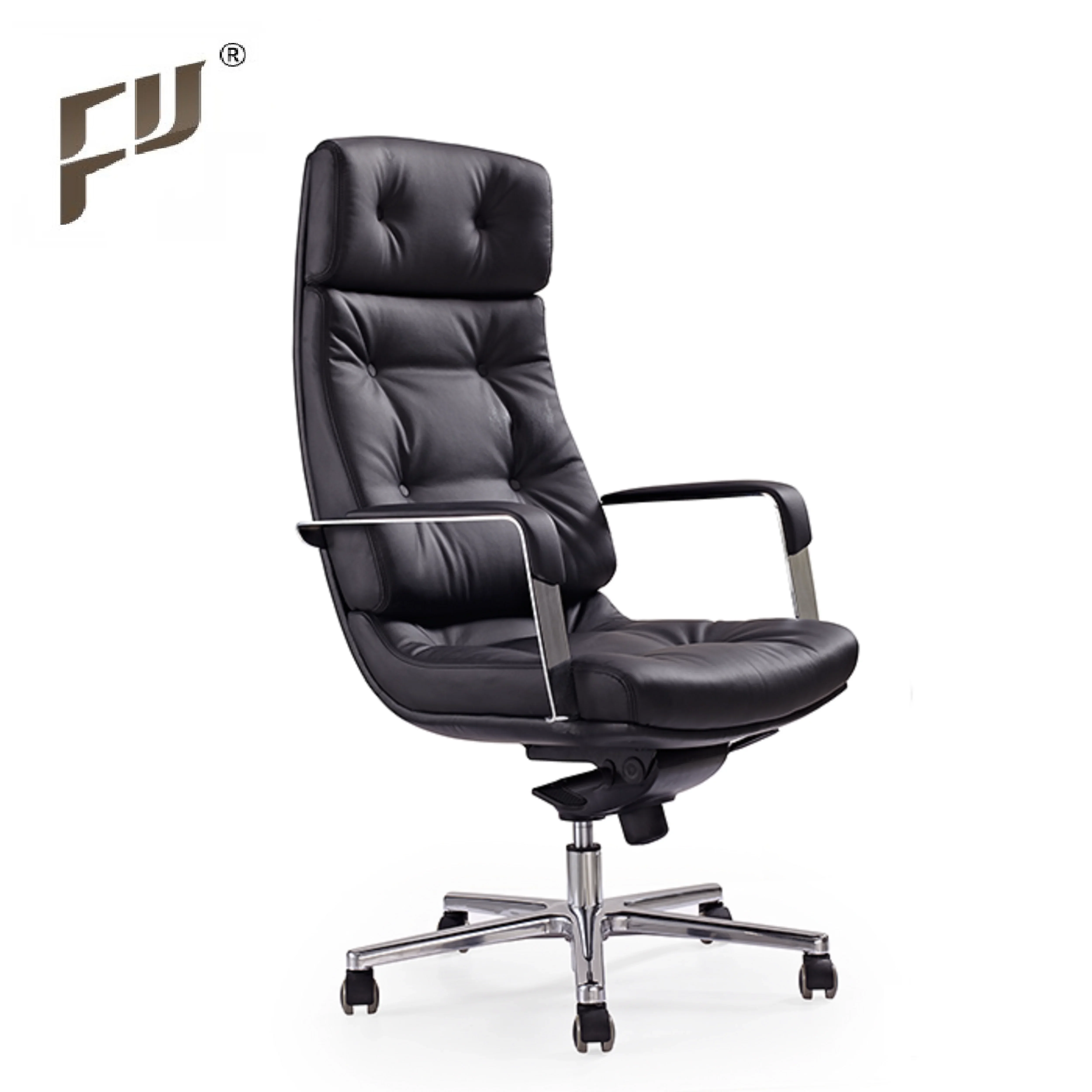 FURICCO Beautiful Line Luxury Office Furniture Swivel Leather Manager Executive Office Chair