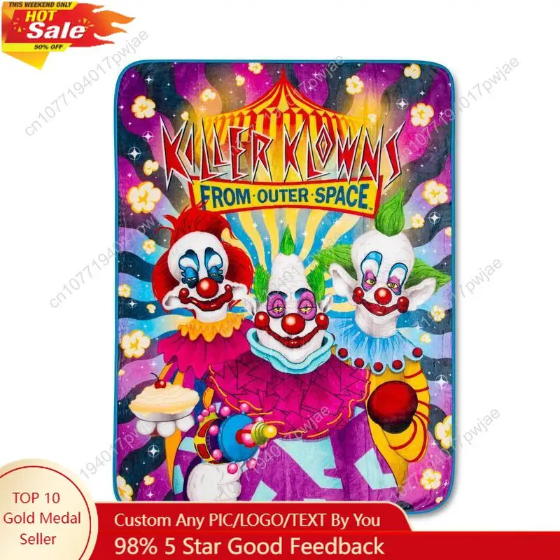 

Killer Klowns outer space killer clown character blanket soft plush suitable for sofa covers bedspreads Custom Blankets