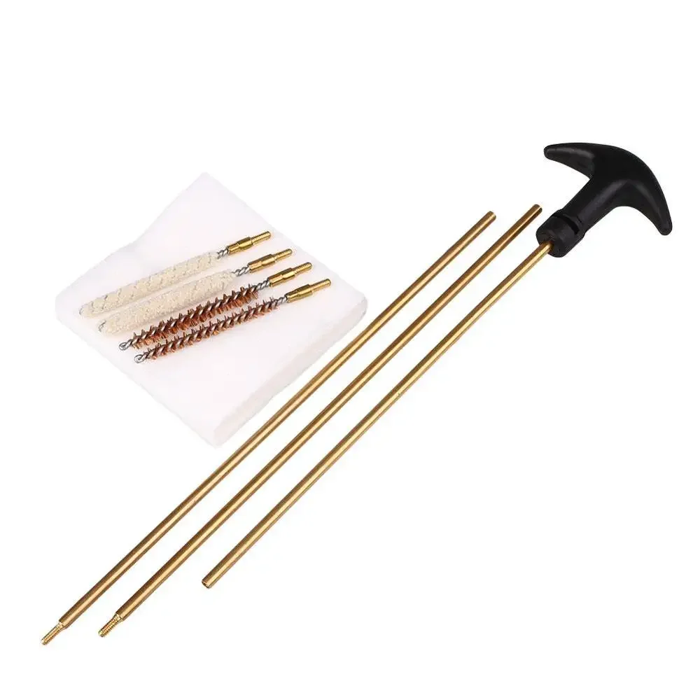 Tactical Hunting Barrel Cleaning Kit 177&.22 Rifle Pistol Airgun Brush Gun Rod Shortgun Cleaner Airsoft Wire Bristle Brushes Kit