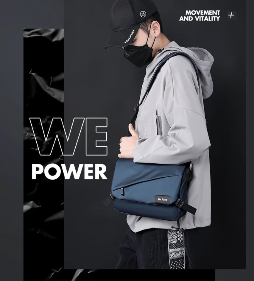 

New Men’s Simple Messenger Bag – Fashionable Shoulder Bags with Large Capacity, Water-Repellent for Business & Daily Use Bolsas