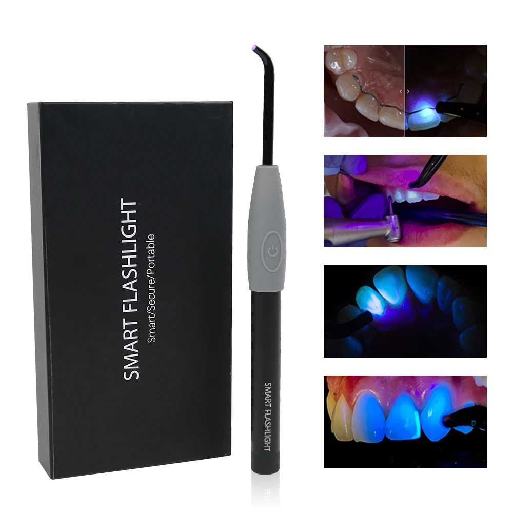 1 Set Dental Smart Flashlight 2-in-1 Weiße LED- und UV-Härtungsleuchte zur Zahnuntersuchung