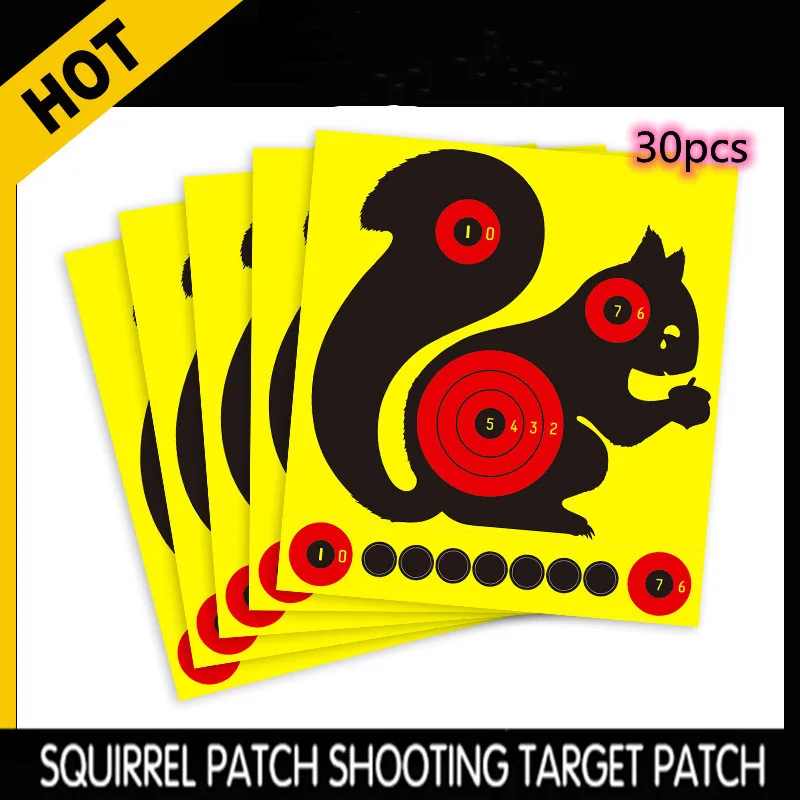 30pcs Paper animal Target Stickers Adhesive Reactivity Shoot Targets Outdoor Shooting Practice Hunting Training