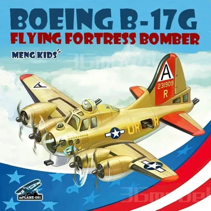 

Meng KID-001 Boeing B-17G Flying Fortress Bomber Plastic Assembly Model Building Kits Hobby Toys For Collection DIY No Need Glue