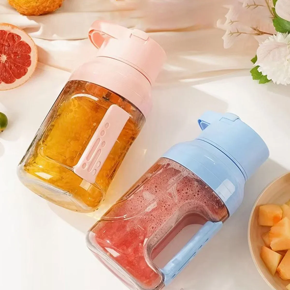 Ton-Ton Bucket Juice Extractor Cordless Large Capacity Portable Juice Cup Juicing Ice Crusher Electric Juice Bucket
