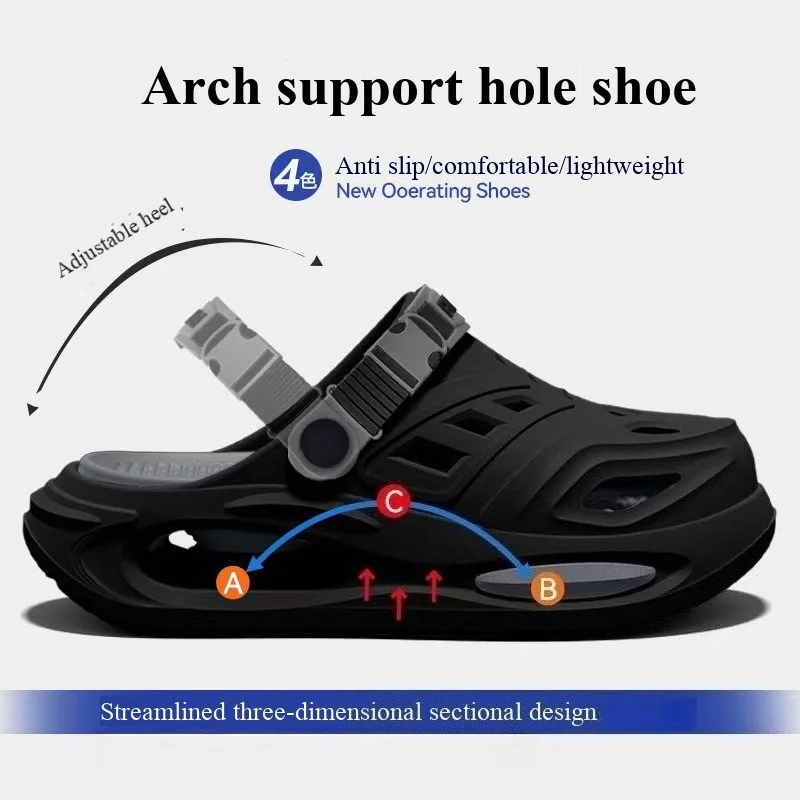 

Smile Men's And Women's Cave Shoes Fashion Breathable Sandals With Removable Insoles Non-slip Cushioned Thickened Soft Slippers