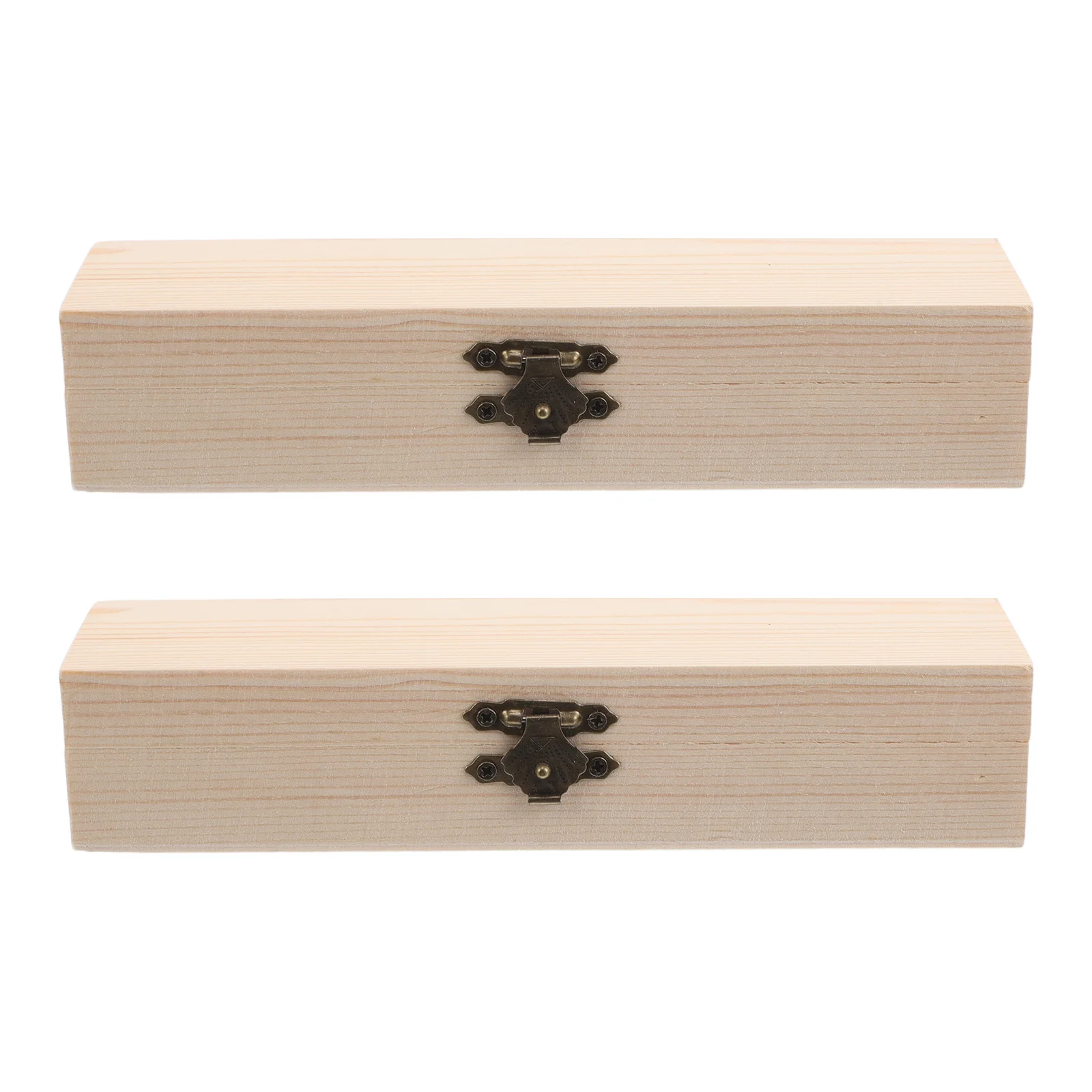 

2Pcs Wooden Pencil Case DIY Decorative Stationery Organizer for School Office Home Kids Teens Pencil Case for Kids