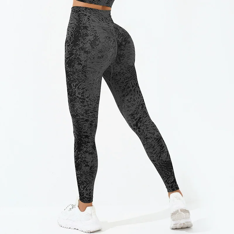 Mulheres cintura alta leggings apertados leopardo padrão pêssego hip calças de fitness outwear esportes push up yoga leggings