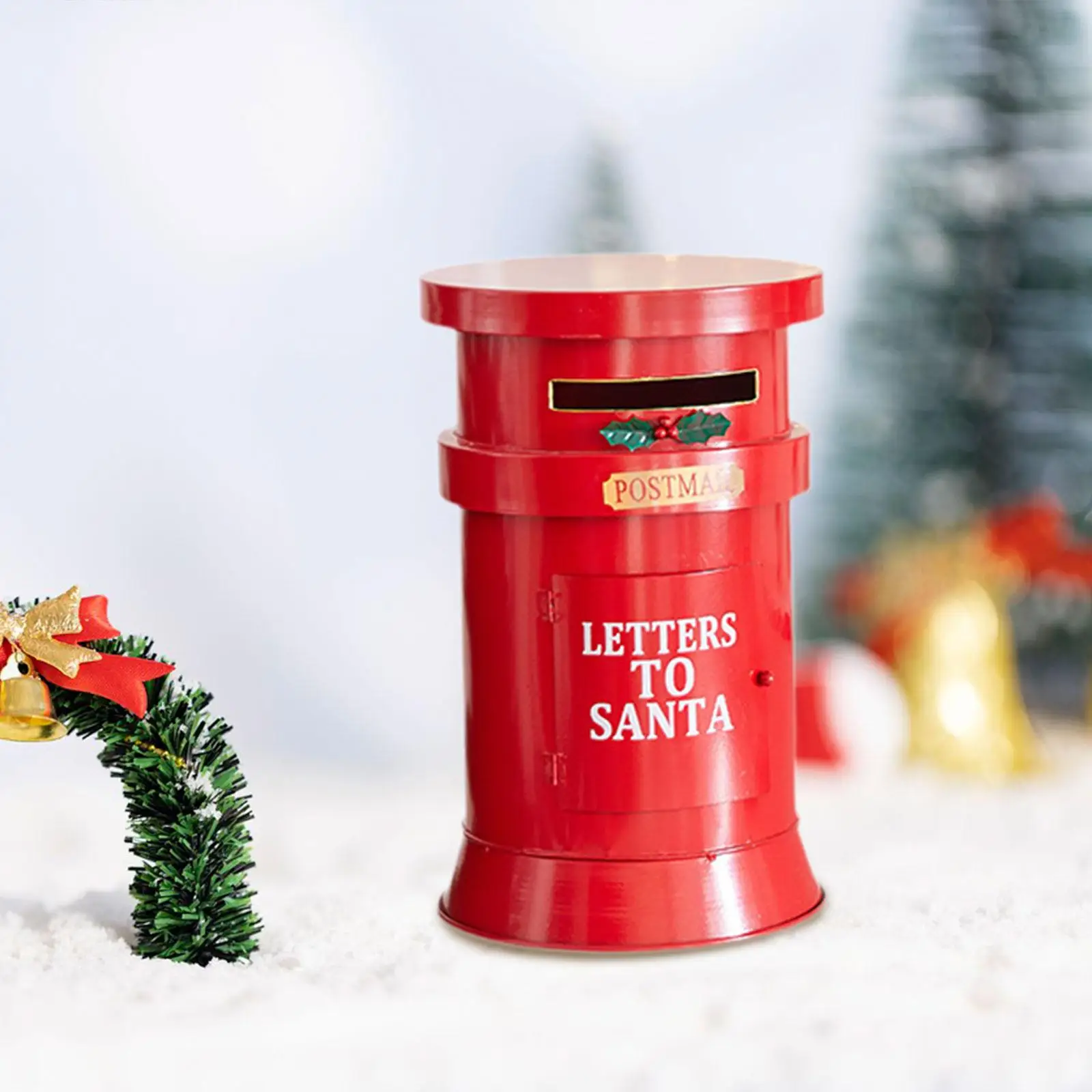 Christmas Decorations Santa Mailbox Iron Christmas Delivery Mailbox for Home