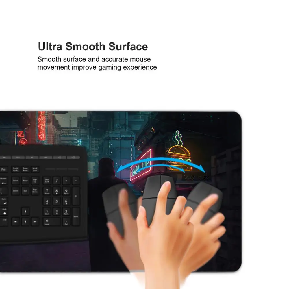 Alas Mouse Blade Runner Aksesoris Game Alas Keyboard XXL Besar Tepi Terkunci 900X400 mm Alas Meja Alas Mouse Gaming