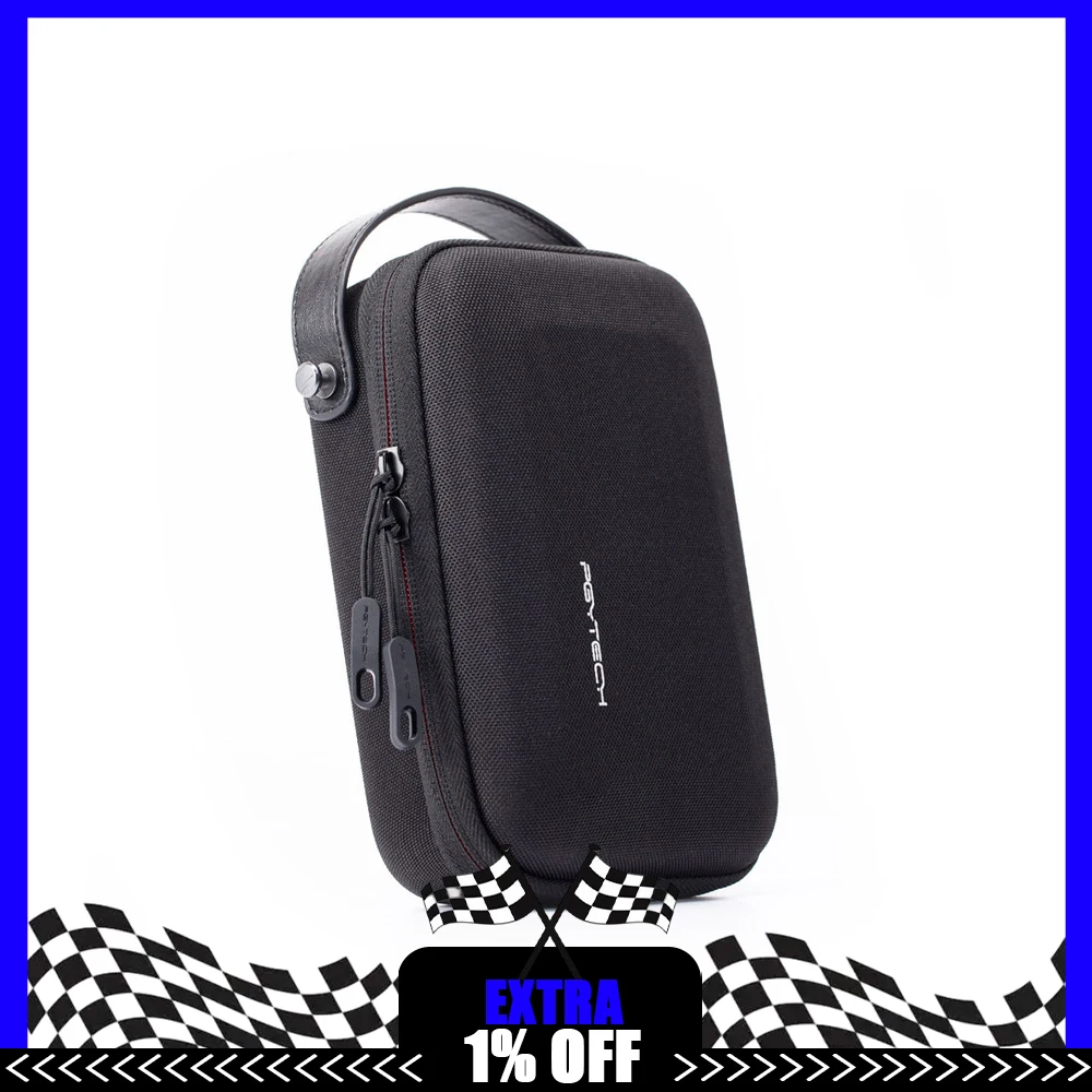 PGYTECH Action Camera Carrying Case Mini Portable Protective Hard Shell Storage Bag with Dividers for Camera Battery Accessories