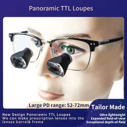 New Arrival Panoramic TTL2.5X/3/0X/3.5X Loupes Through The Lens Dental Medical Surgical Loupes  Large Field of View PD 52-72mm