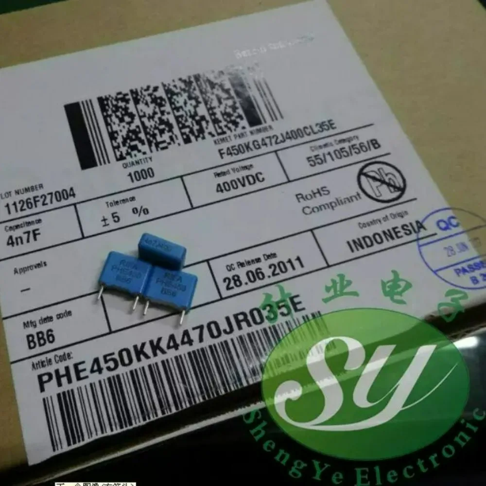 10pcs/lot PHE450 0.0047uf/400v 4.7nf 4700pf 472 Brand New 7.5mm Film Capacitor