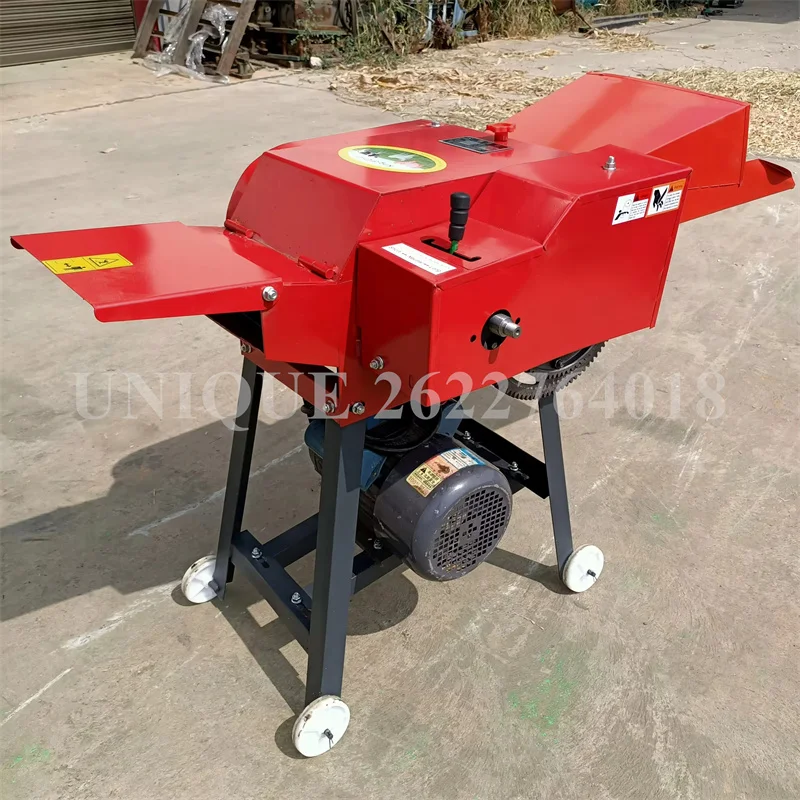 High Output Chaff Cutter Cow Feed Grass Cutting Machine Corn Wheat Straw Silage Shredder Electric Animal Feed Making Machine