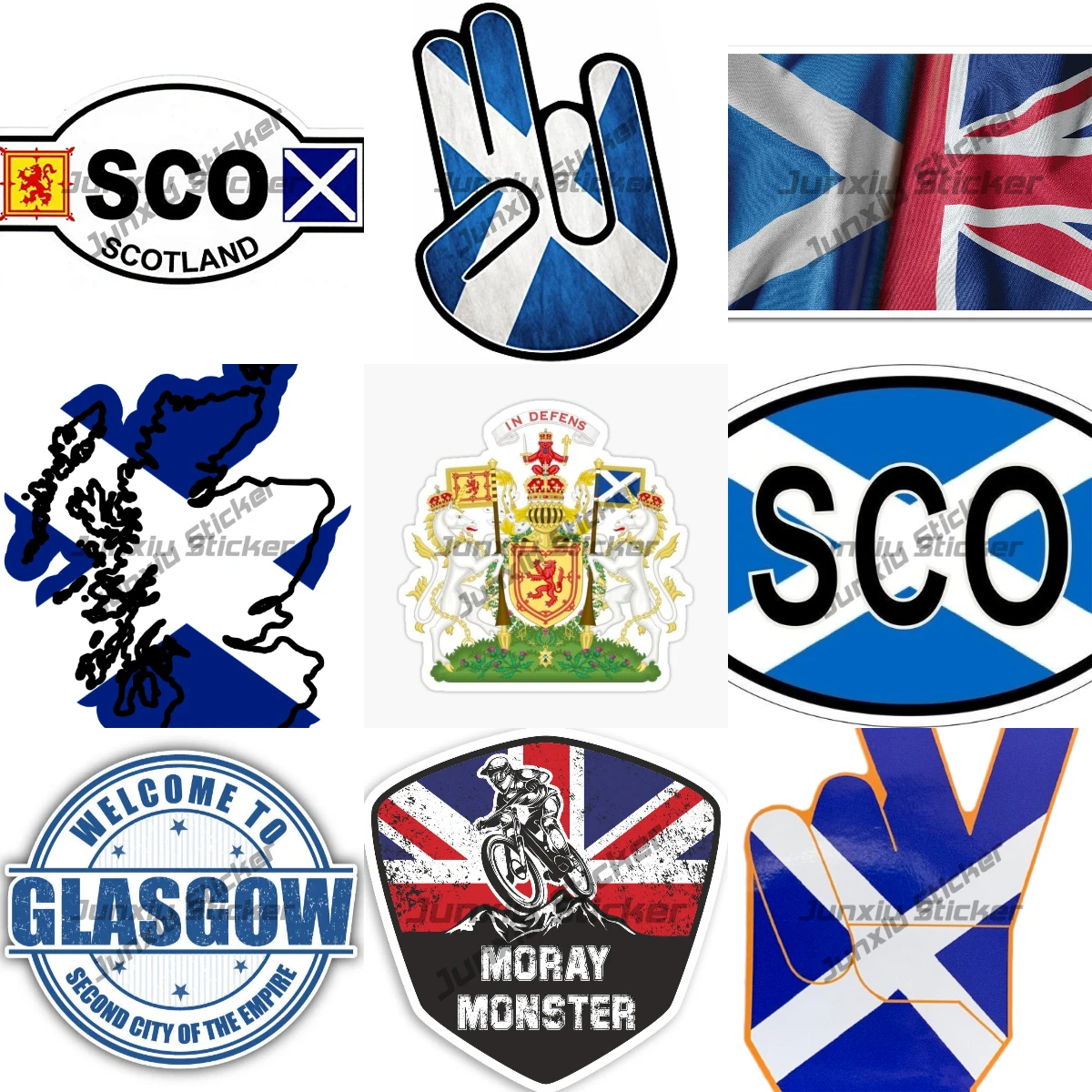 

Royal Coat of Arms of Scotland Sticker Creativity Scottish Shield Flag Self Adhesive Glasgow City Travel Stamp Occlusion Scratch