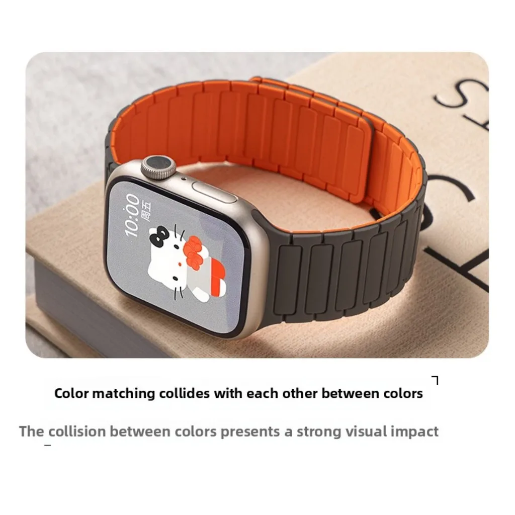 حافظة من السيليكون + حزام سوار كوريا غطاء لساعة أبل 10 46 مللي متر 49 44 مللي متر 40 45 مللي متر 41 42 مللي متر لسلسلة iWatch 9 8 7 6 5 4 Ultra 2