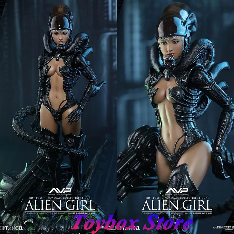 

HT Hottoys 1/6 HAS002 Alien Girl Action Figure Alien vs. Predator Science Fiction Movie Original Simulation 12" Full Set Soldier