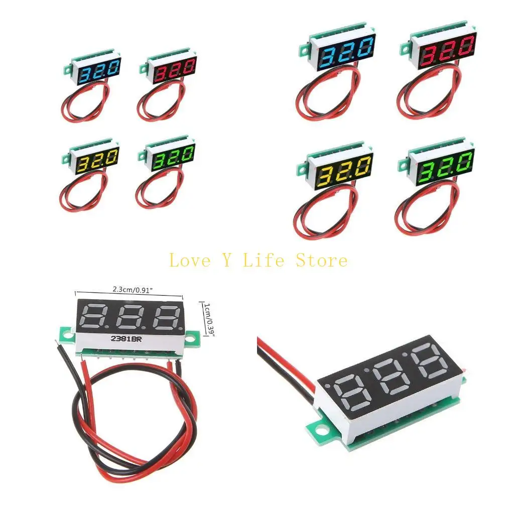 

L74C Two-Wire 2.5V-30V Mini Digital for DC Voltmeter Tester Meter for Househo