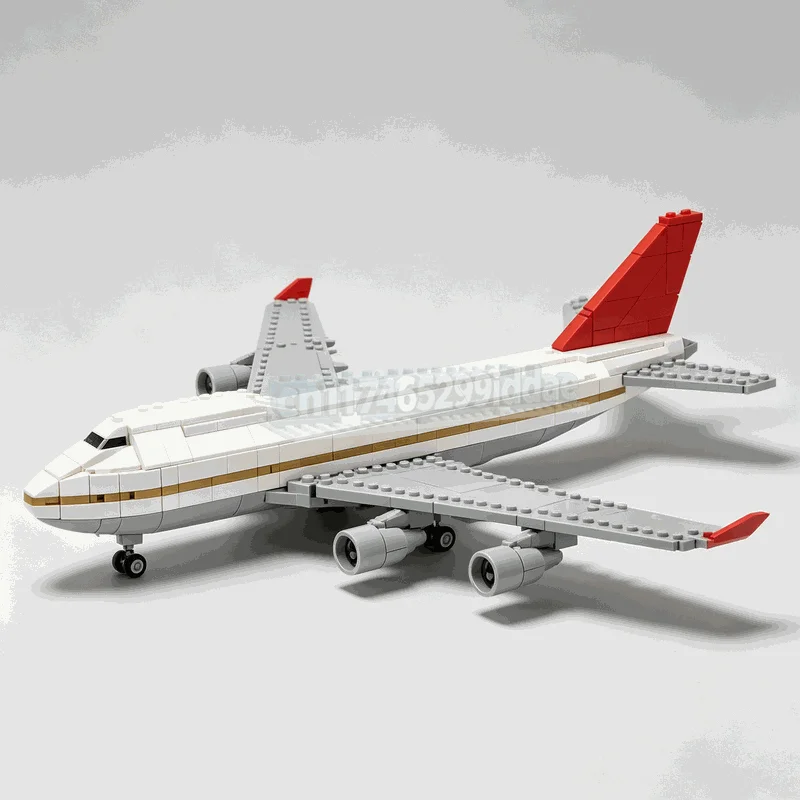 1544PCS Passenger Aircraft MOC Airplane Model Custom Puzzle Technical DIY Assembly Educational Building Blocks Popular Toy Gifts
