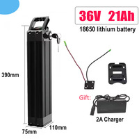 36V 21Ah Battery 18650 Lithium Rechargeable Battery Built-in Bms for Silverfish 250W-750W Bafang Motor Kit with 42v 2A Charger.