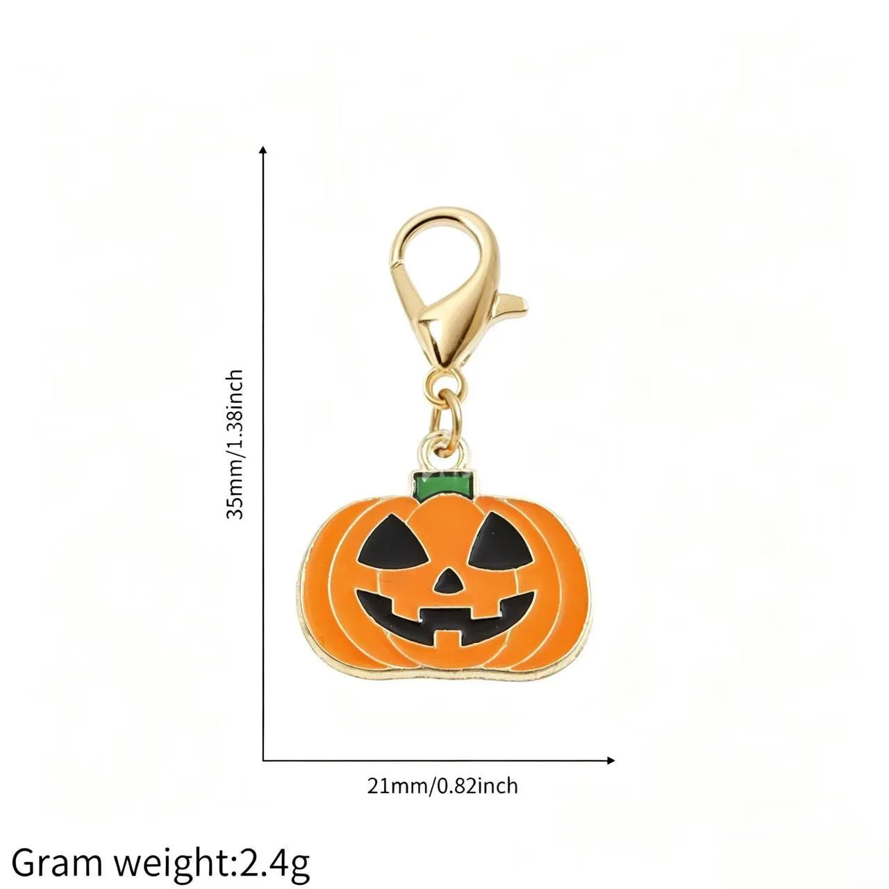 Halloween-Kürbis-Geist-Katzen-Anhänger mit Karabinerverschluss, Legierungs-Emaille-Taschenornament, Unisex-Rucksack-Accessoire, Partygeschenk – Detail 15