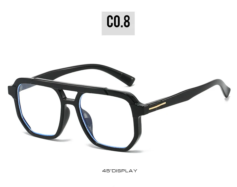 2025 Doppelstrahl-Quadrat-Sonnenbrille für Herren und Damen, Liniendekoration, geeignet für alle Sonnenschutz im Luftfahrt-Stil – Detail 14