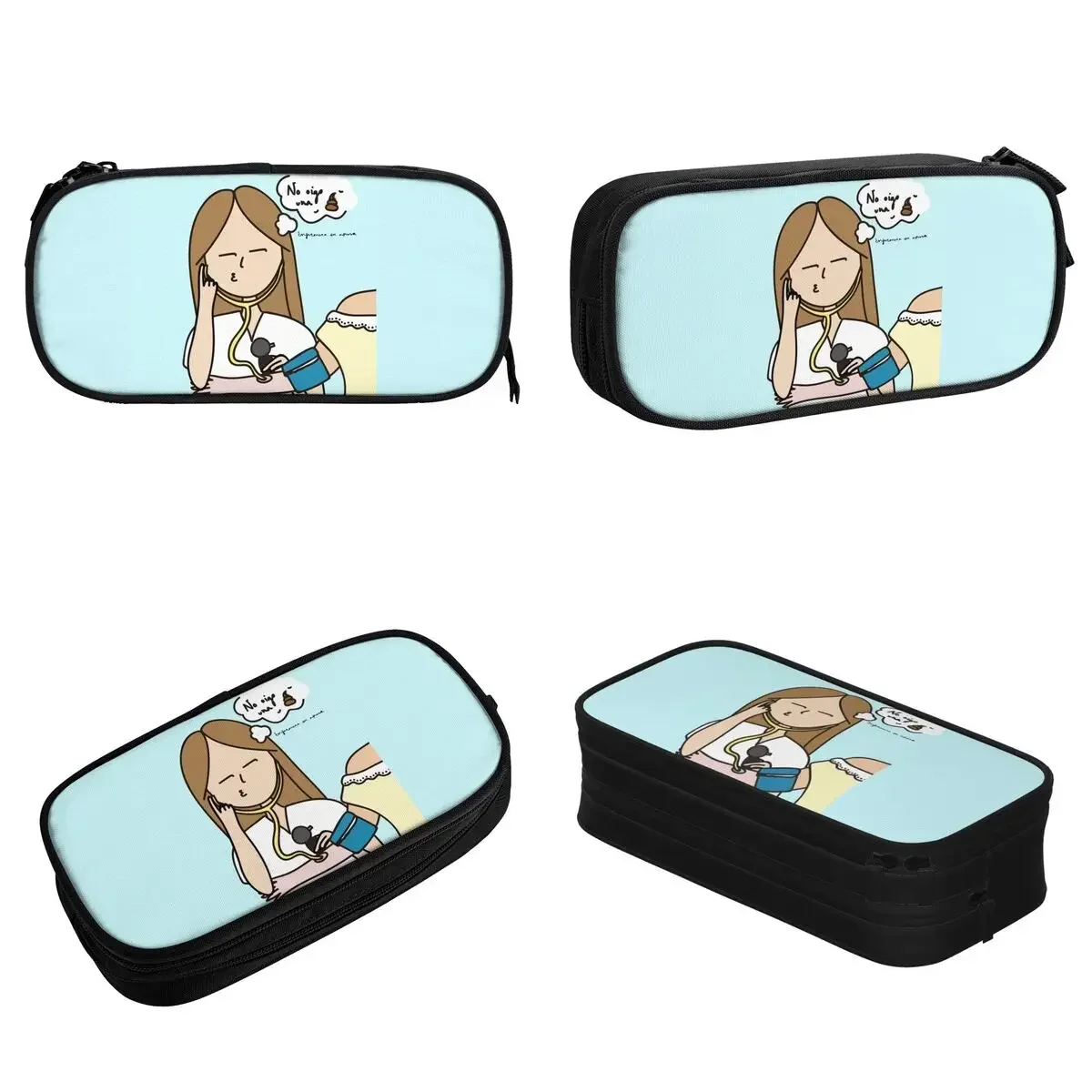 

Enfermera En Apuros Nurse Medical Doctor Pencil Cases Pencilcases Pen Holder for Student Large Storage Bags School Stationery