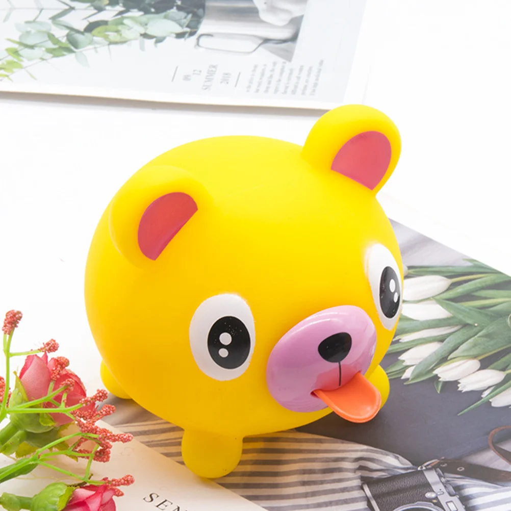 Funny Tongue Popping Rabbit Stress Relief Shape for Kids and Adults Soft Squeak Sensory Fidget Decompression Plaything