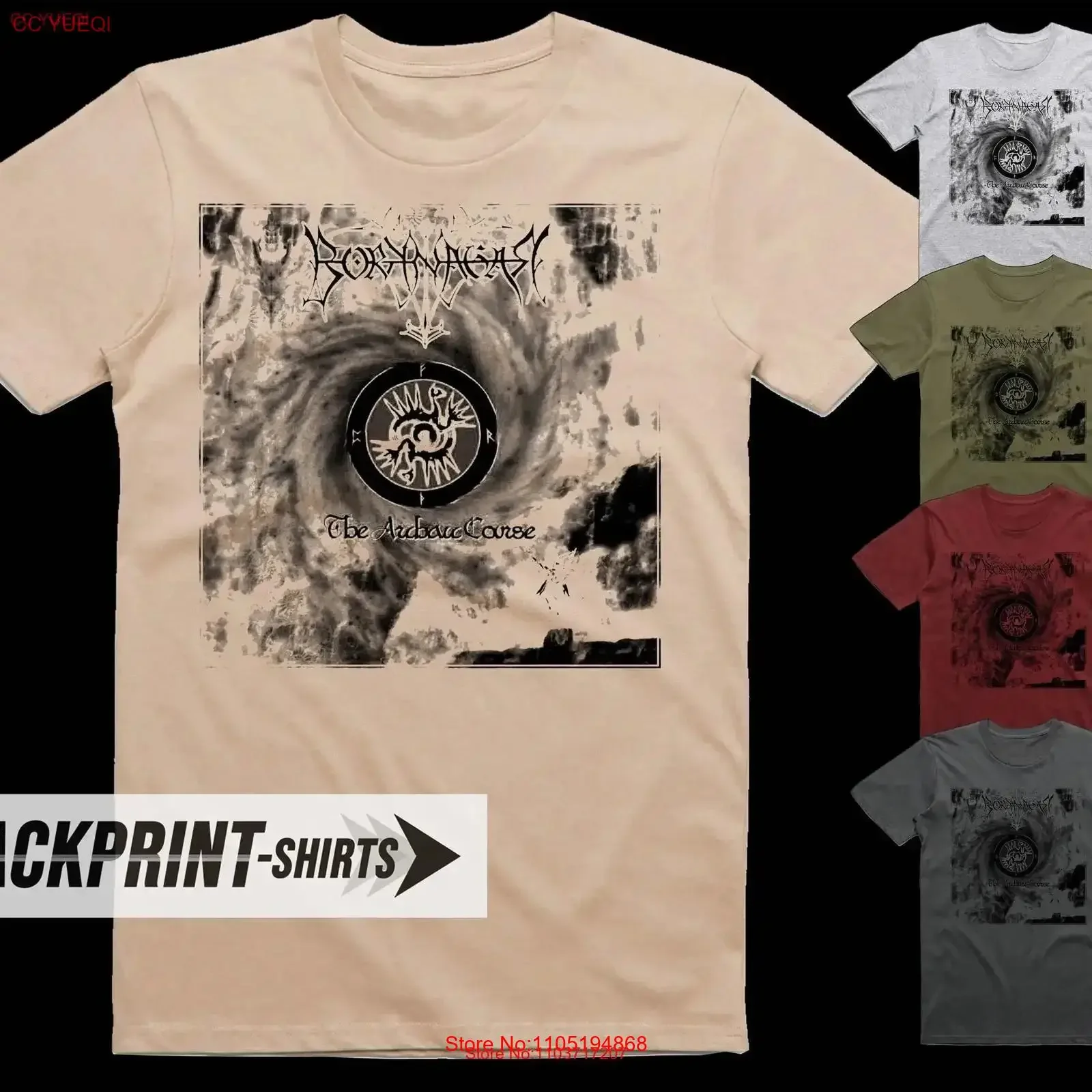 Camiseta Borknagar The Archaic Course de algodón para hombre, todas las tallas S 5XL, 18 colores, póster de banda, portada del álbum, ropa de calle lavada vintage