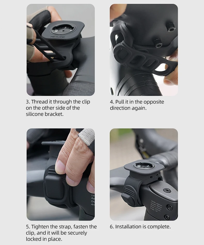 GUB P13 Handy-Fahrradhalterung, sichere Silikon-Halterung für Computer und Smartphone, kompatibel mit Garmin, Bryton, Wahoo – Detail 30