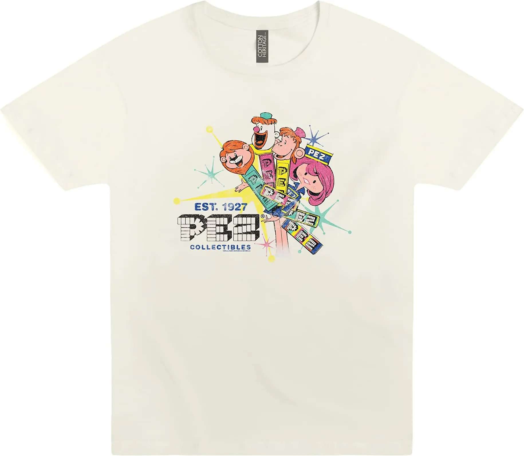 Camiseta gráfica unisex retro PEZ con frutas surtidas  Tees Cotton Luxury brand vintage oversized