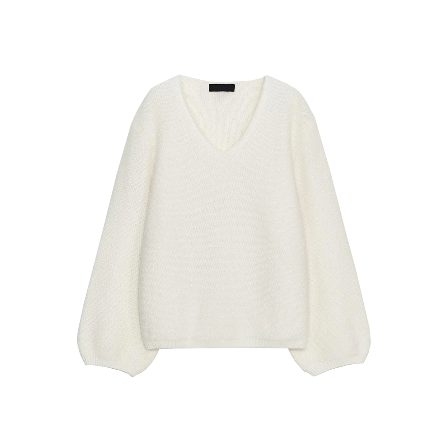 Модный смешанный вязаный свитер Bubble Sve, женский повседневный свободный крой, трикотаж V-Ne Long Sve на осень 2023 г.