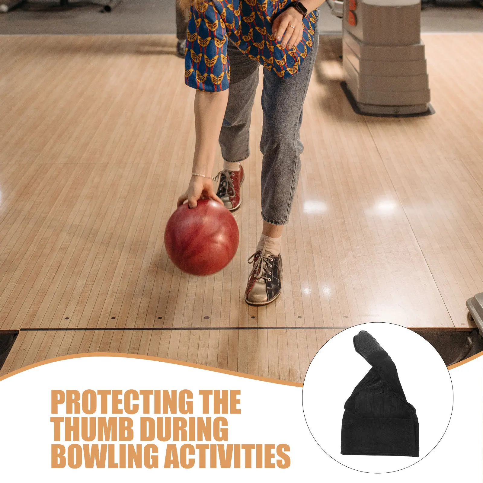 

Защита большого пальца для боулинга, эластичная дышащая противоскользящая легкая спортивная перчатка, защитный рукав для пальцев, компактный большой палец для боулинга