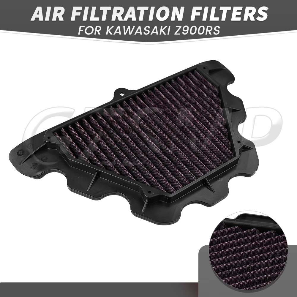

Motorcycle High Flow Air Filter Cleaner Air Intake Filter Element Fit for Kawasaki Z900RS SE 948cc 22-24 CAFE 2018-2024