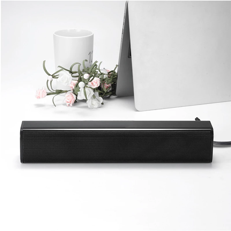 Portable 3D Stereo HD Sound Computer Speaker Sound Box Home Theater Soundbar Mini Subwoofer Desktop Sound Bar for Tv Office Game