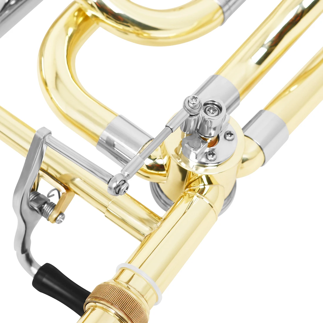 SLADE Tenor Alto Trombone Brass Bb Tone B Flat Wind Instrument with Trombone Cupronickel Mouthpiece & Accessories