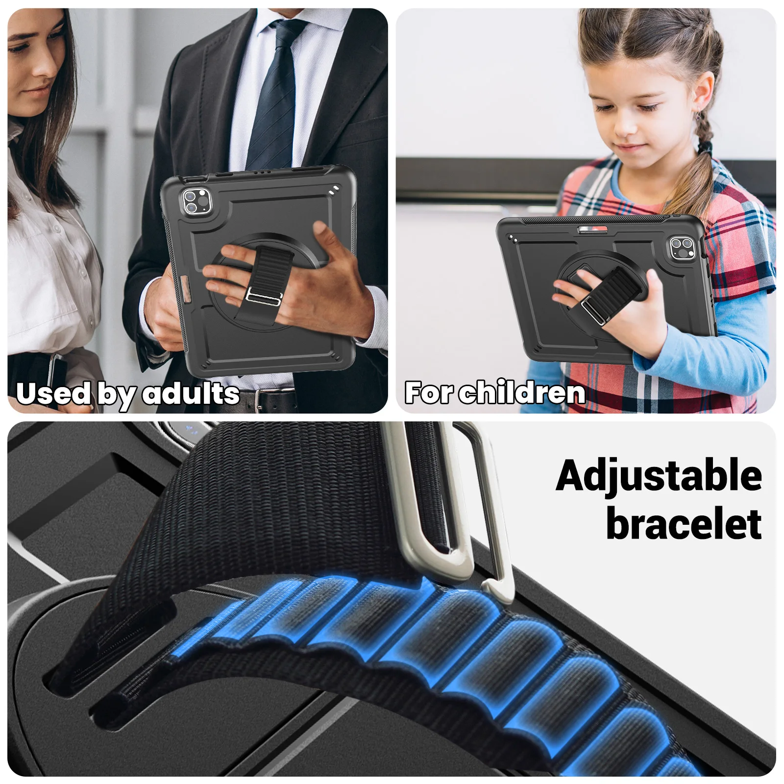 Rotation Stand Tablet Case For iPad Pro 2024 13 11 M4 Mini Air 3 4 5 6 7 8 9 10th Generation 10.9 inch Shockproof Hard Cover