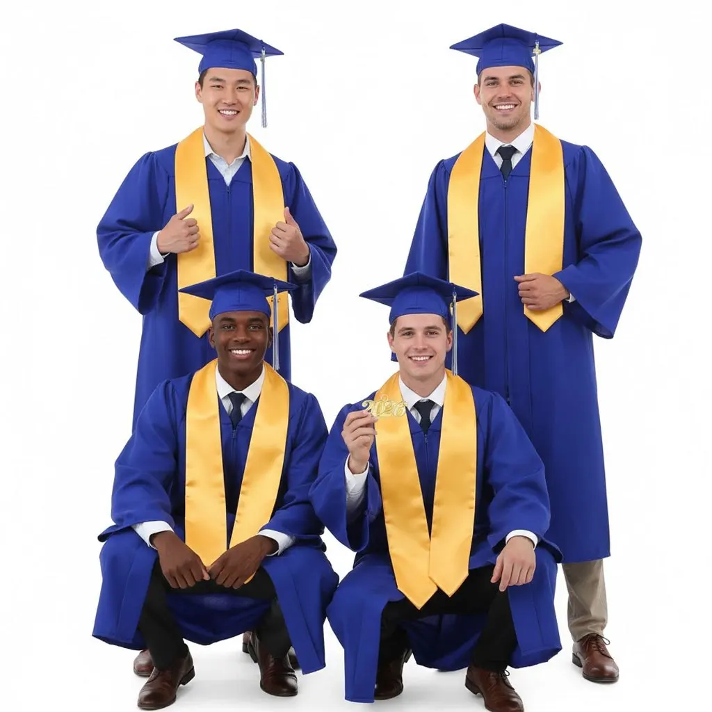 Bachelor Master Doctor Academic Gown Adult College Style Graduation Attire for Graduation Photoshoot