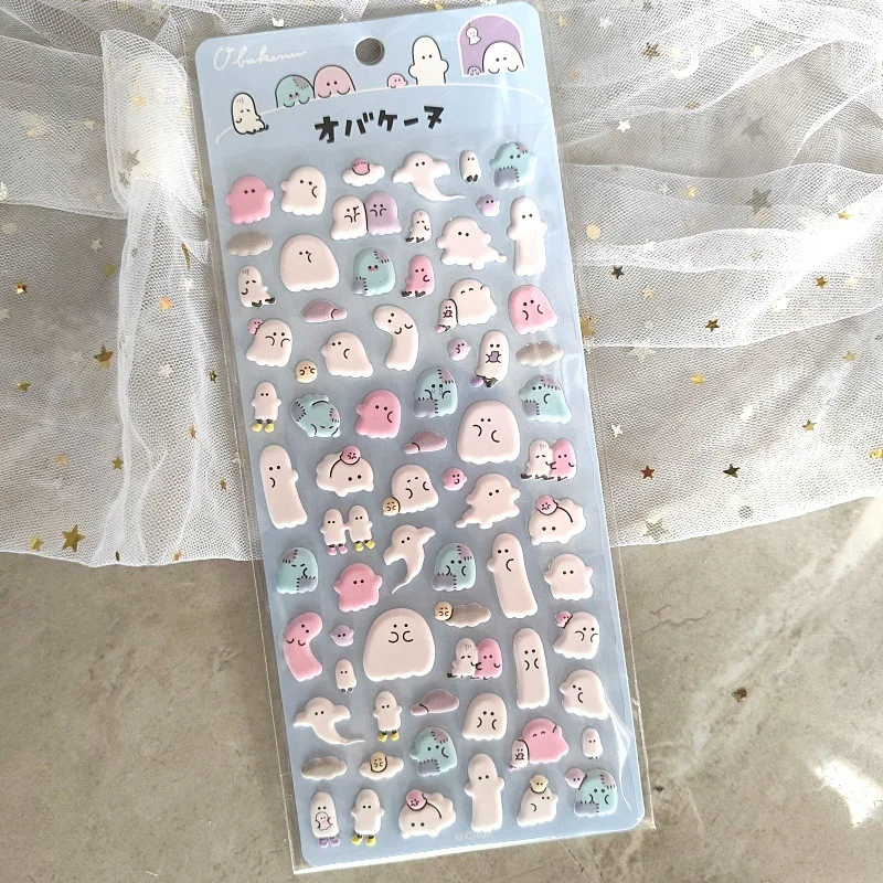 Kawaii ثلاثية الأبعاد الحيوانات ملصقات لطيف سانريو البسيطة منتفخ ملصق سجل القصاصات الكرتون ملصق DIY بها بنفسك مجلة القرطاسية الفن الجمالية ملصق #5