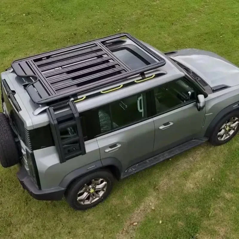 

Off-Road Hot Sale Kit Tool Storage Side Box Modified Roof Lage Rack with Platform Folding Roof Side Ladder For Chery ICar03