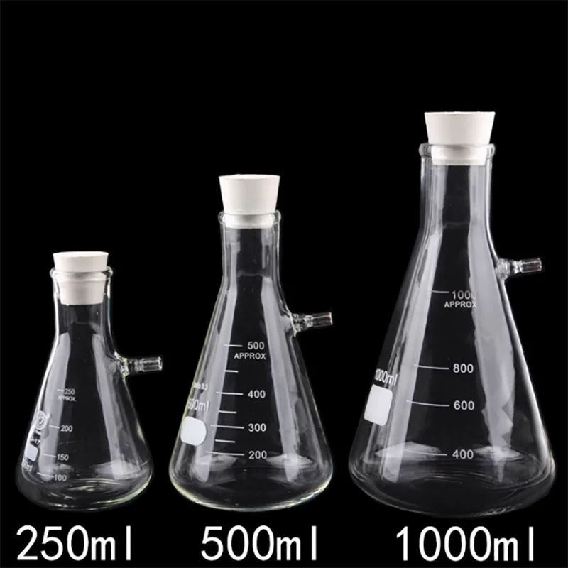 British funnel pumping bottle 250ml500ml1000ml filter bottle triangle burn bottle resistant high temperature resistance