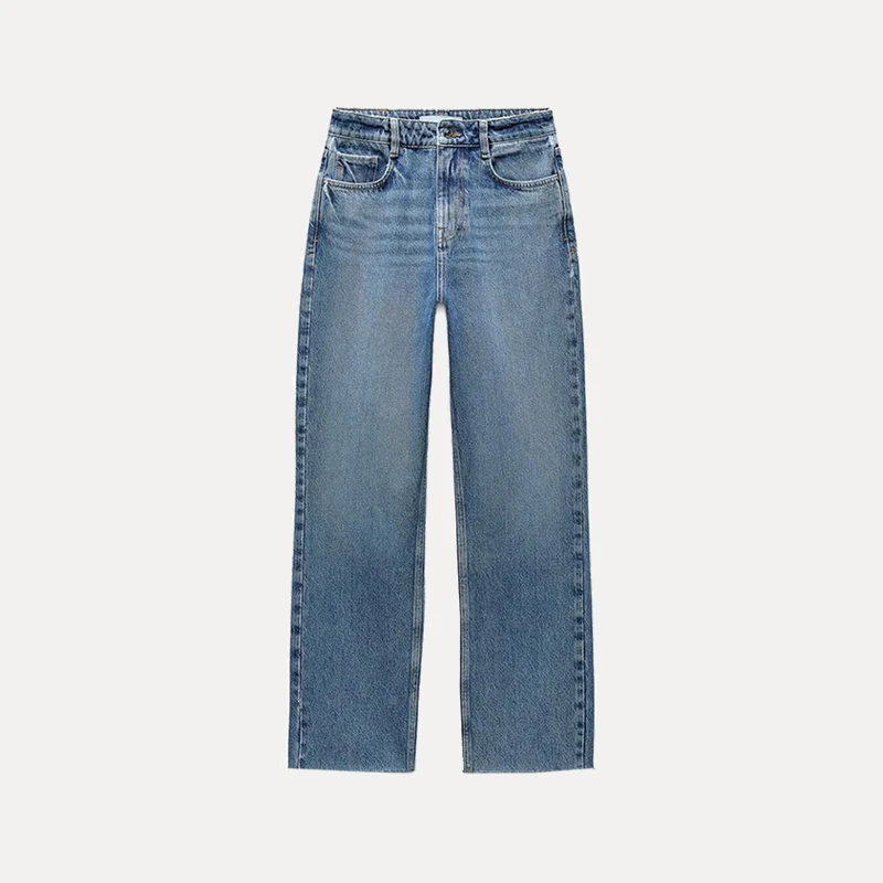 Primavera 2025 Jeans denim casual a vita alta a gamba dritta Faion Multicolor Select Sli da donna Nuovo arrivo Z Brand