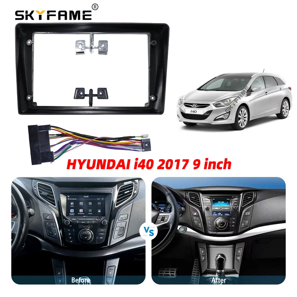 SKYFAME Auto Frame Fascia Adapter Android Radio Dash Fitting Panel Kit Voor Hyundai i40