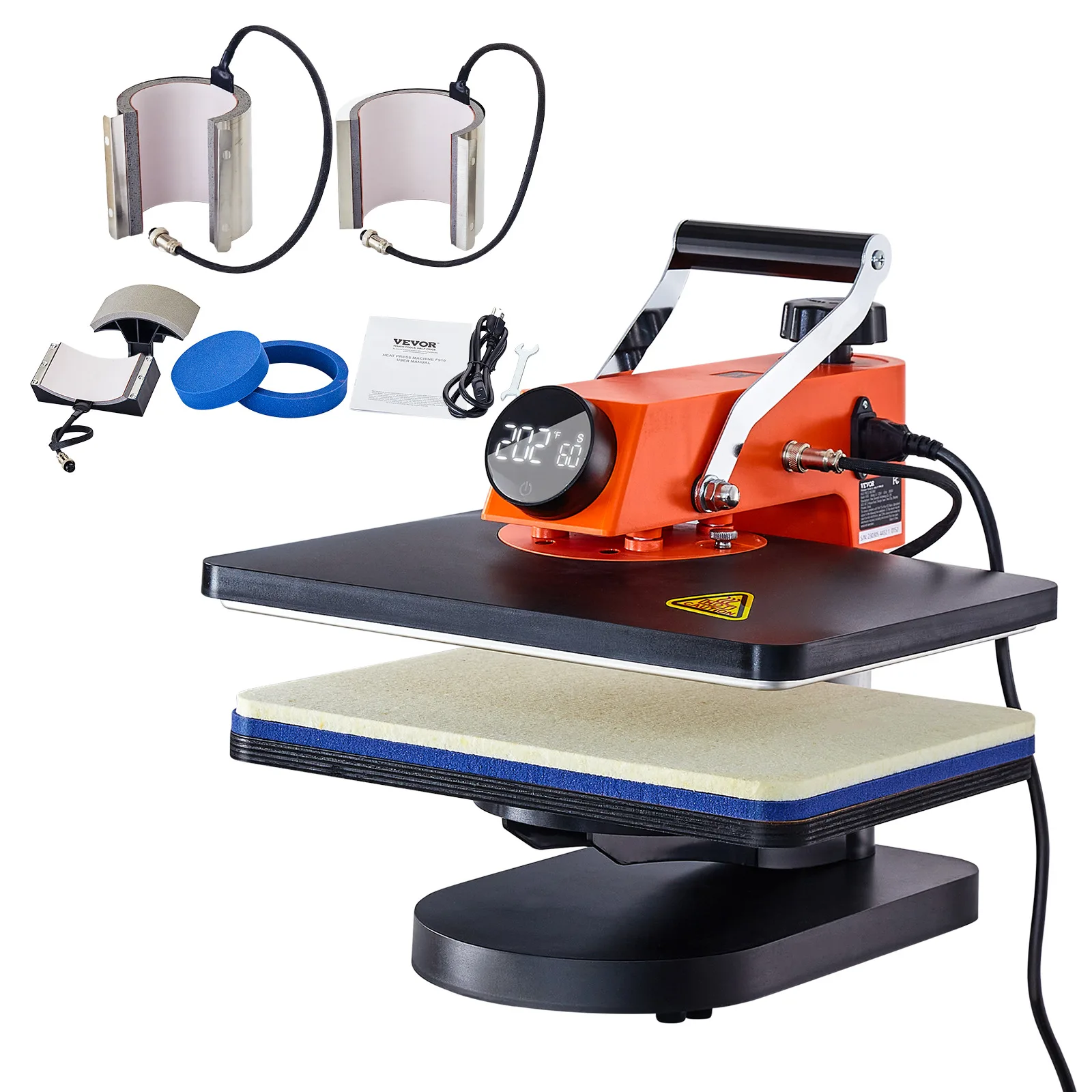 VEVOR Heat Press Machine  6 in 1 Heat Press Sublimation Machine for DIY T-Shirts/Hats/Mugs/Heat Transfer Projects