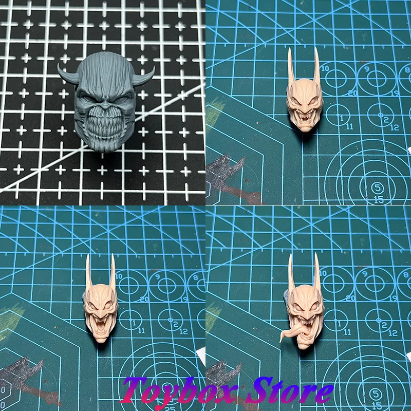 Modelo blanco de pesadilla a escala 1/12, cabeza esculpida, vampiro, Batman, tema de terror, Cosplay, estatuilla de 6 ", juguetes coleccionables DIY