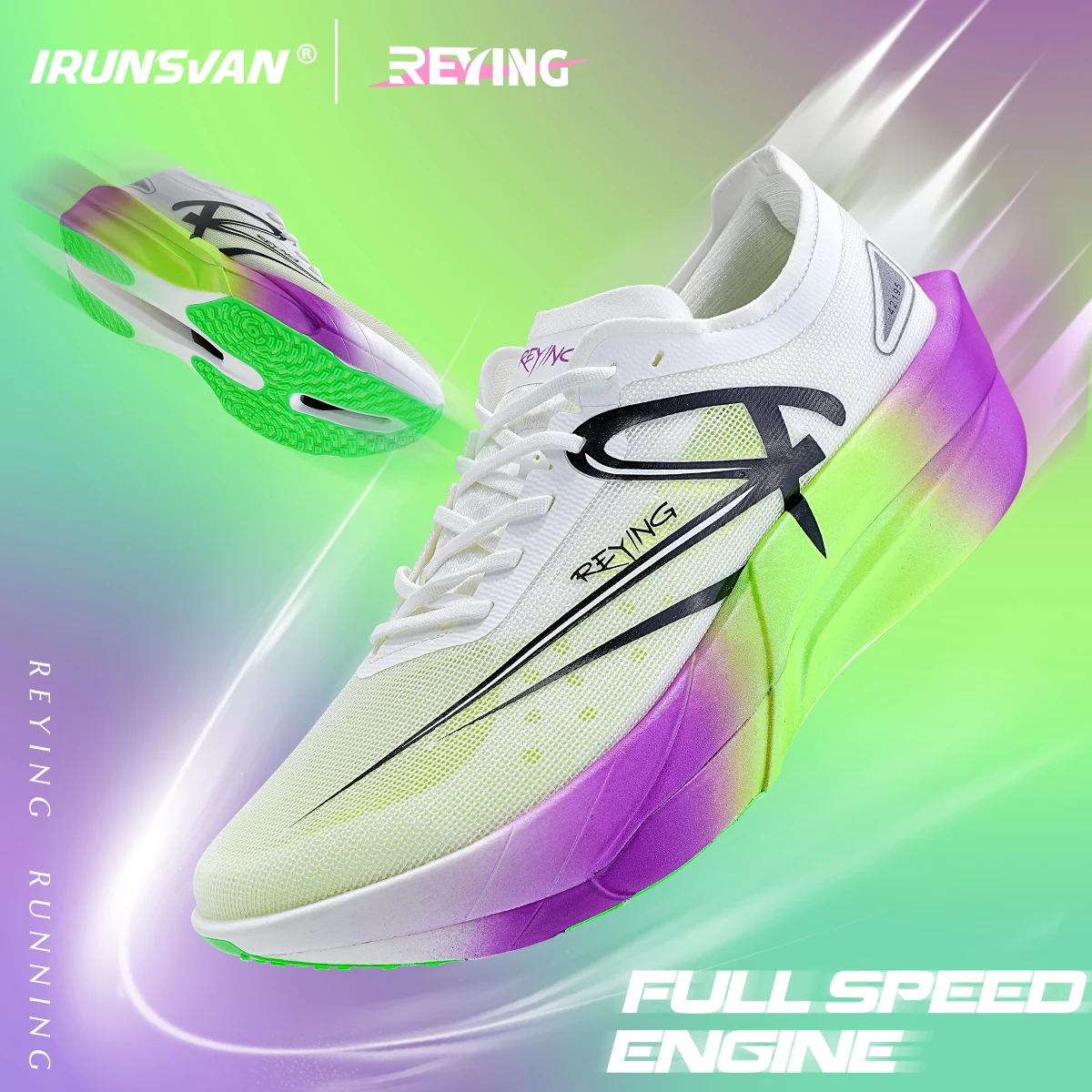 IRUNSVAN Joint Hot Camp Chasing Light 1.0 Full Palm Carbon Plate Professional Racing Marathon Running Shoes for Men and Women