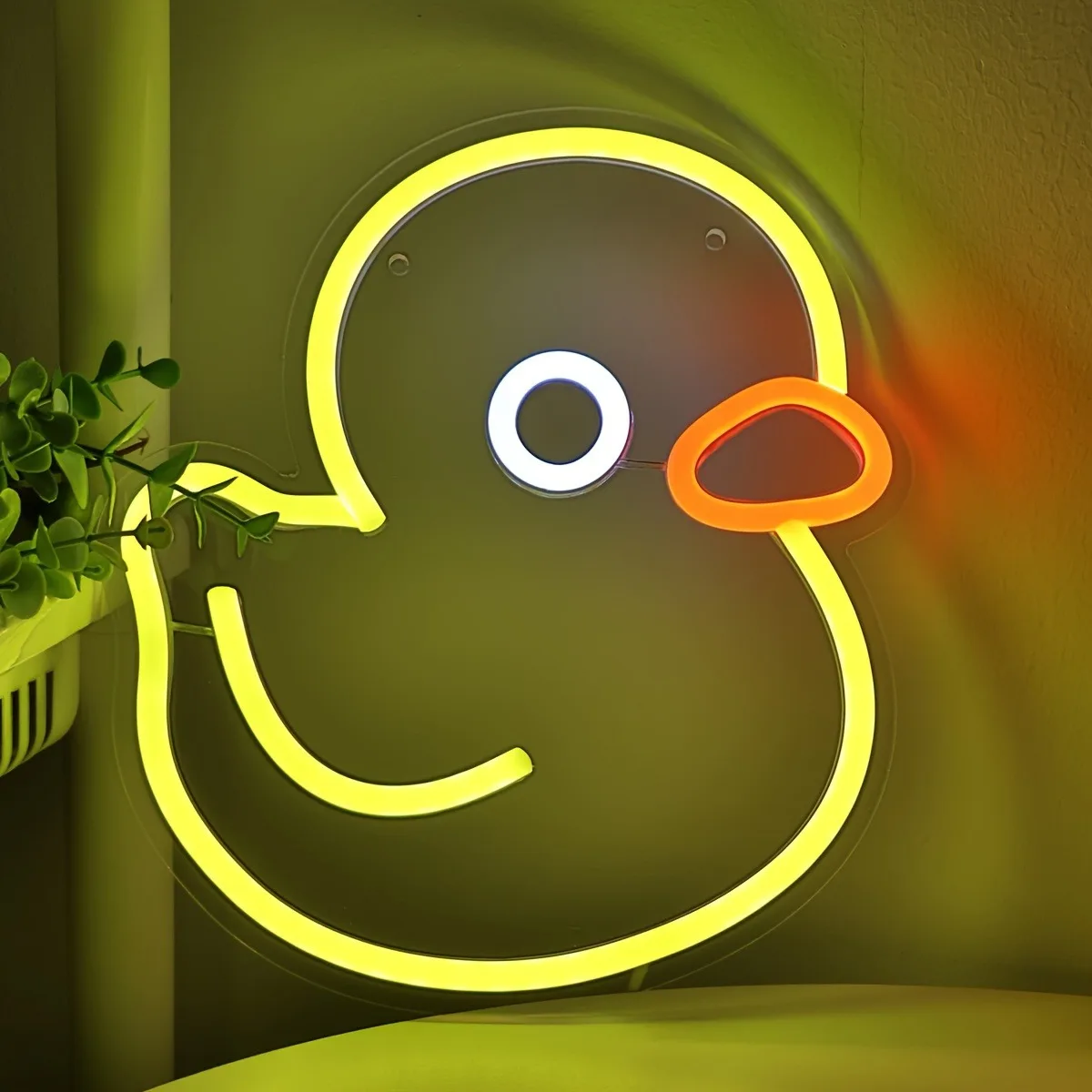 Charming Quack Duck LED Neon Sign for Parties Weddings Birthdays & More - USB Powered Wall Decor for Coffee Shops Salons Bars