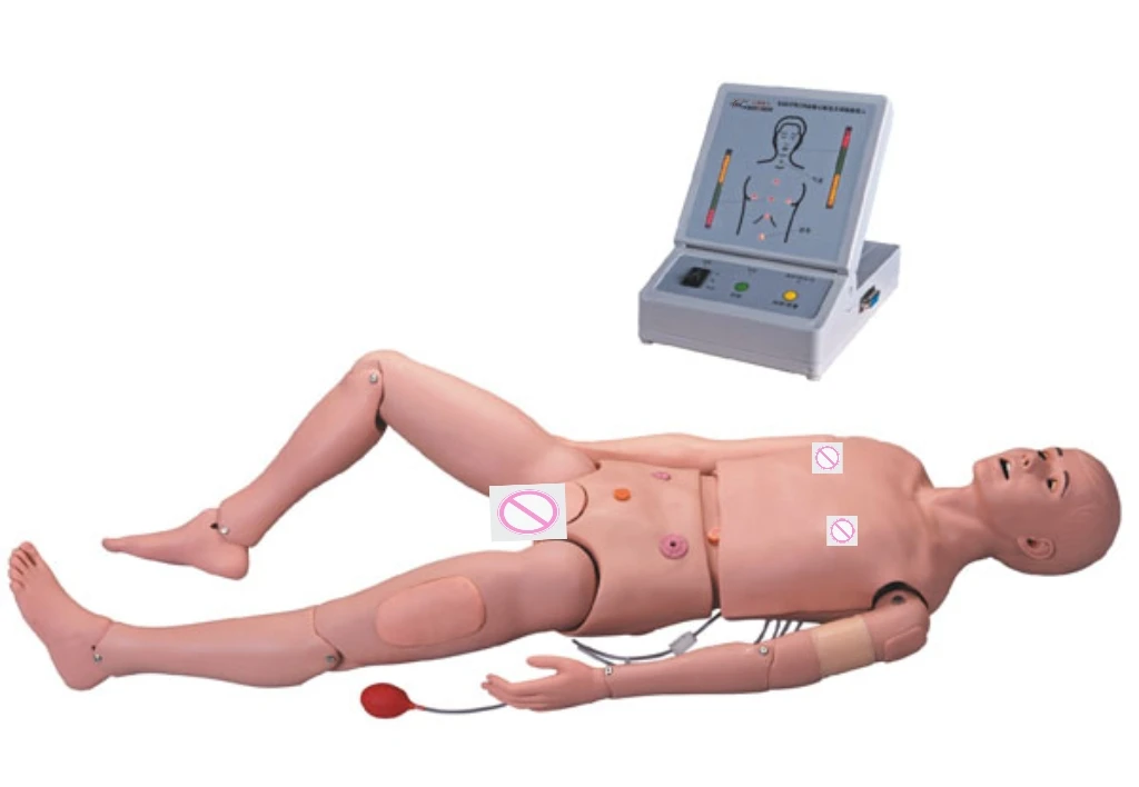 Fort geschrittene Erwachsenen pflege und CPR-Modell klinische Pflege fähigkeiten Trainings simulator Gesundheits puppe